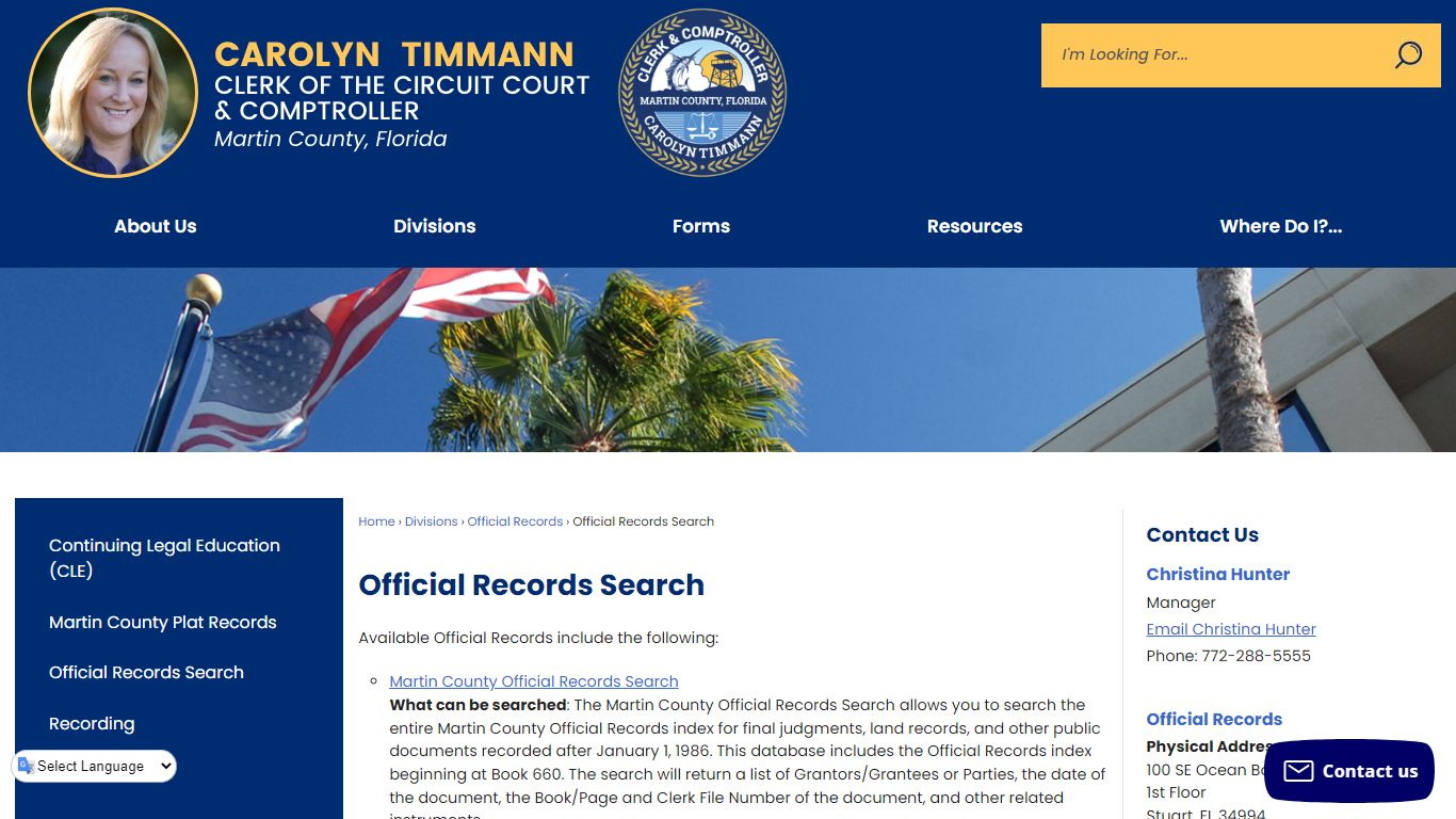 Official Records Search | Martin County Clerk